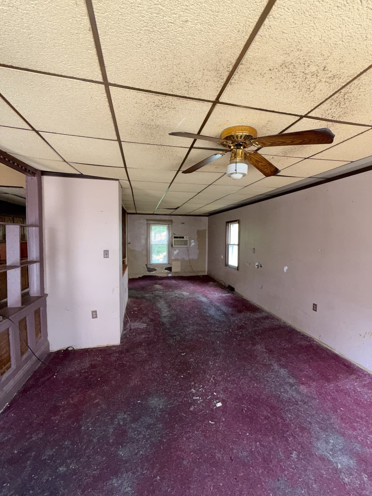 Wilkes-Barre interior condition before cleanout and repair planning